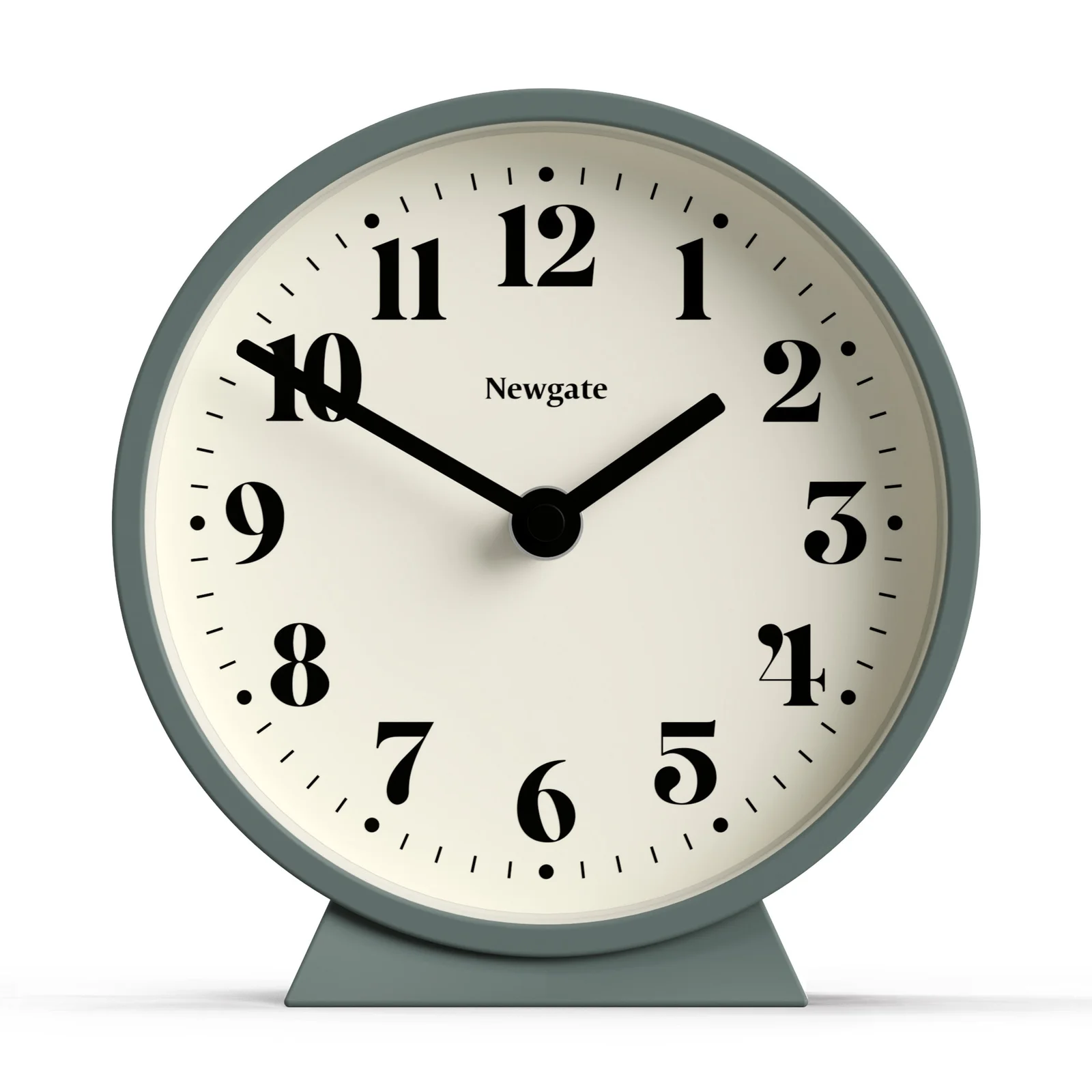 Newgate Theatre Mantel Clock Silent Sweep Asparagus Green 16.9cm