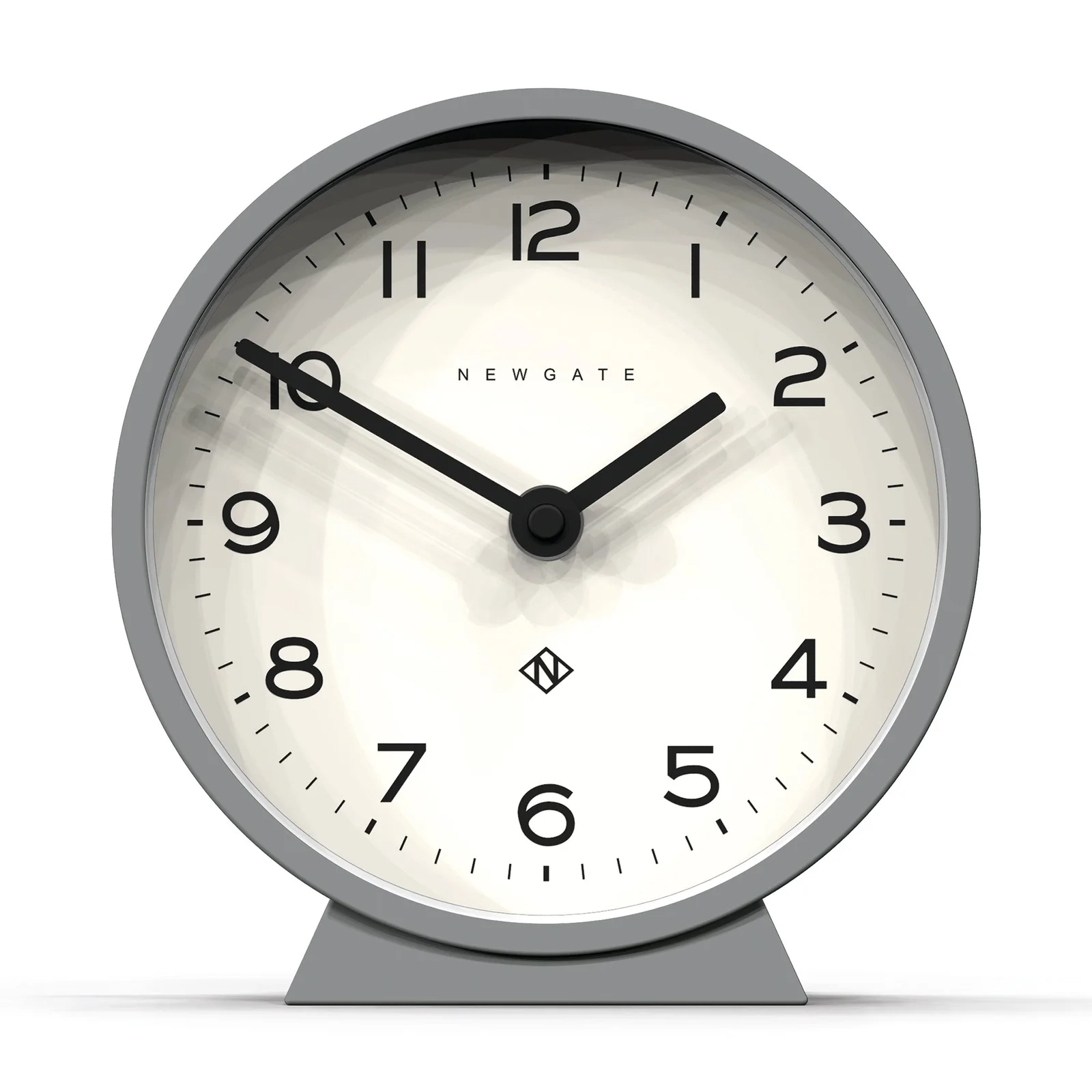 Newgate M Mantel Clock Posh Grey Silent Sweep 16cm