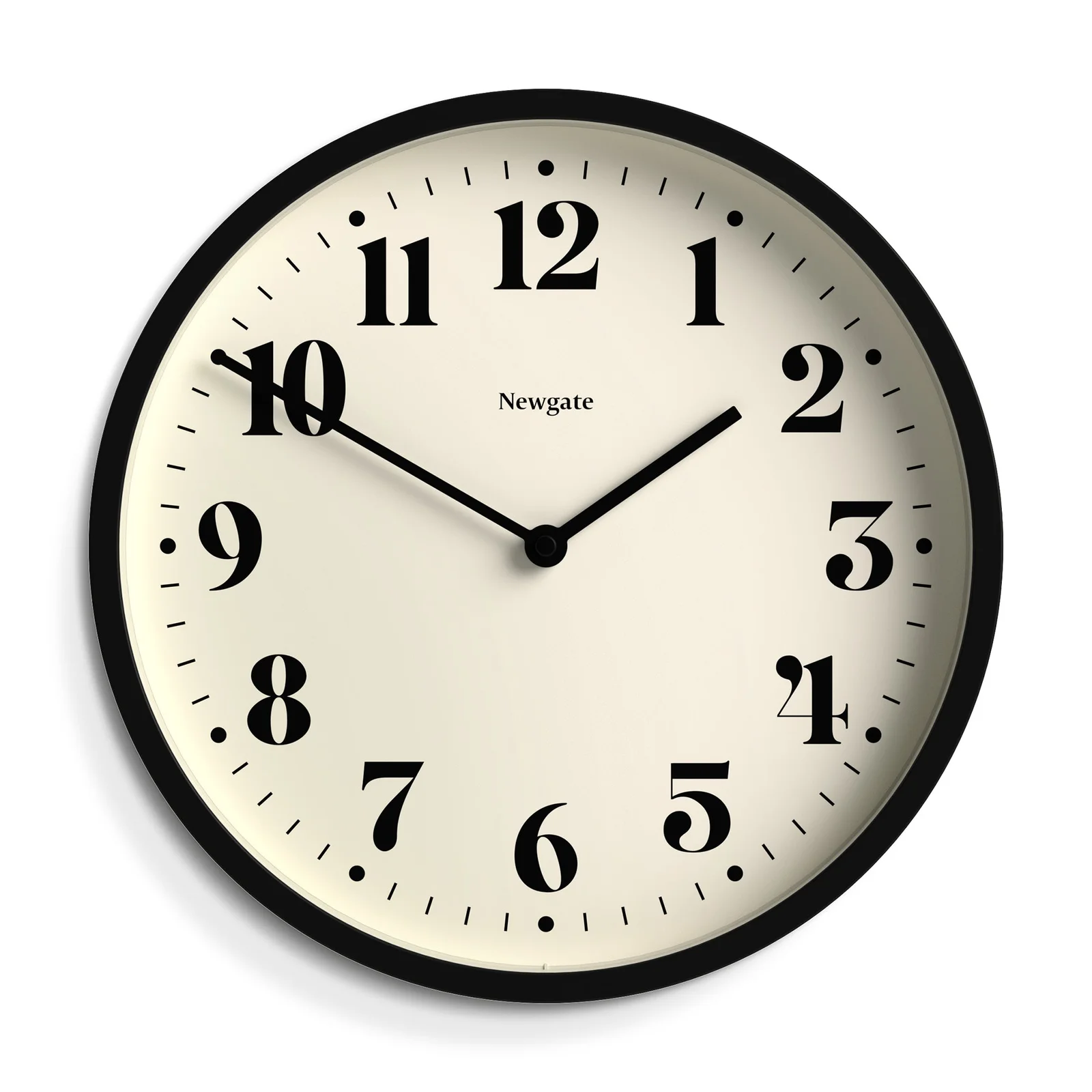 Newgate Number Four Wall Clock Matte Black 30cm