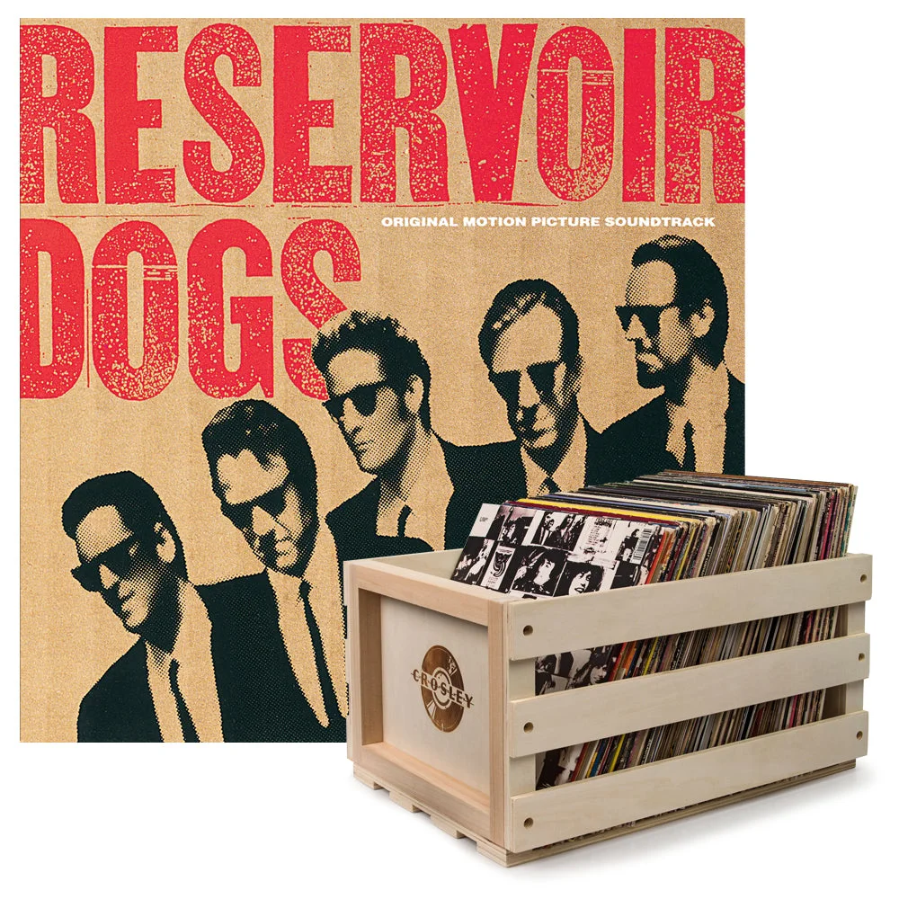 Crosley Record Storage Crate & Soundtrack Reservoir Dogs - Vinyl Album Bundle