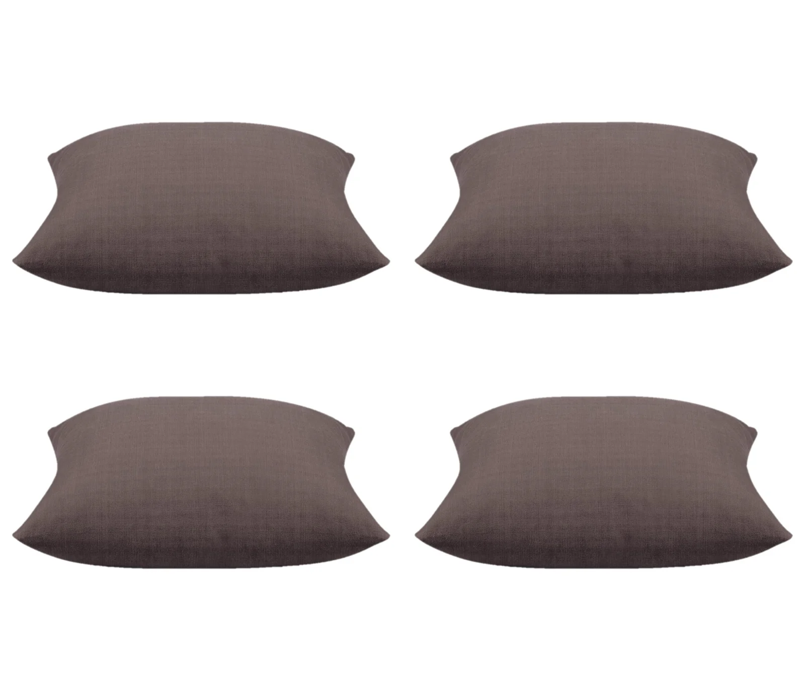 Pack of 4 Elements Stone Brown Solid Base Colour Square Cushion Covers