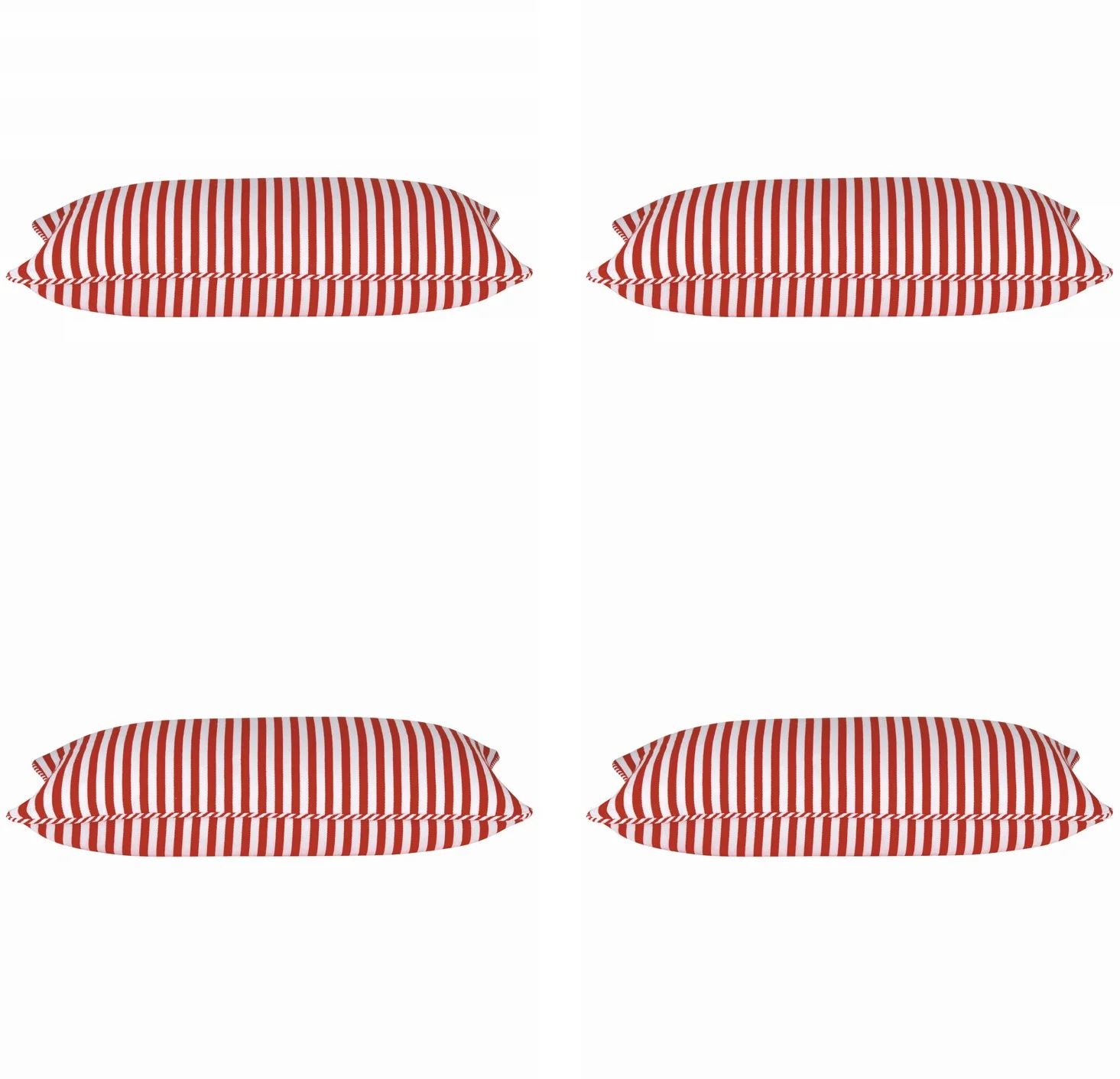 Pack of 4 Dandi Red & White Rectangle Cushion Covers