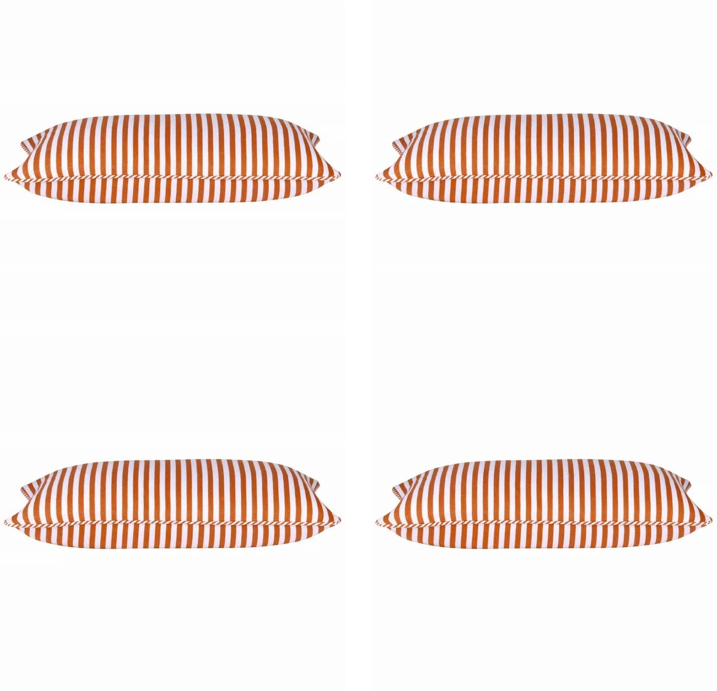 Pack of 4 Dandi Orange & White Rectangle Cushion Covers