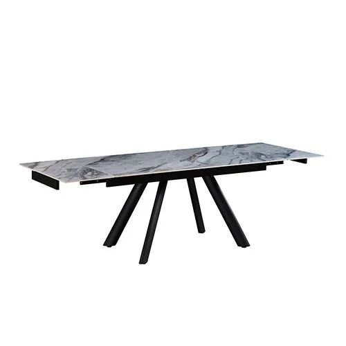 Sintered Stone Top Sturdy Feet Powder Coating Dining Table