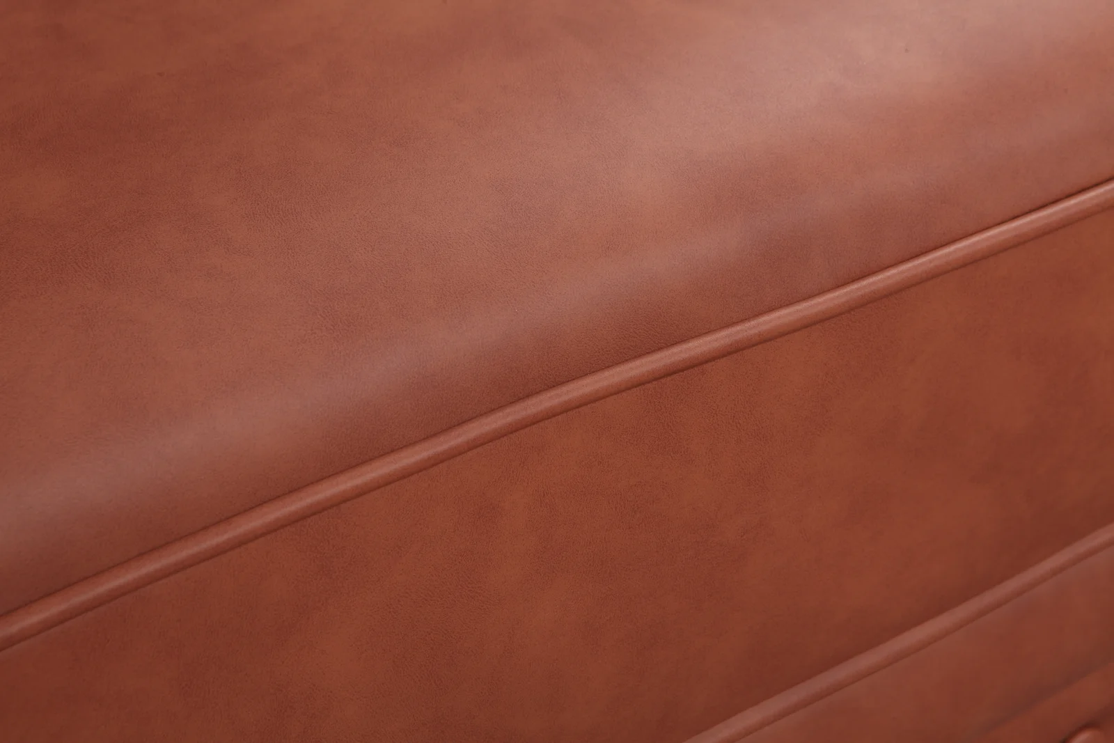 Single Seater Brown Sofa Lounge Button Tufted in Faux Leather thumbnail 4