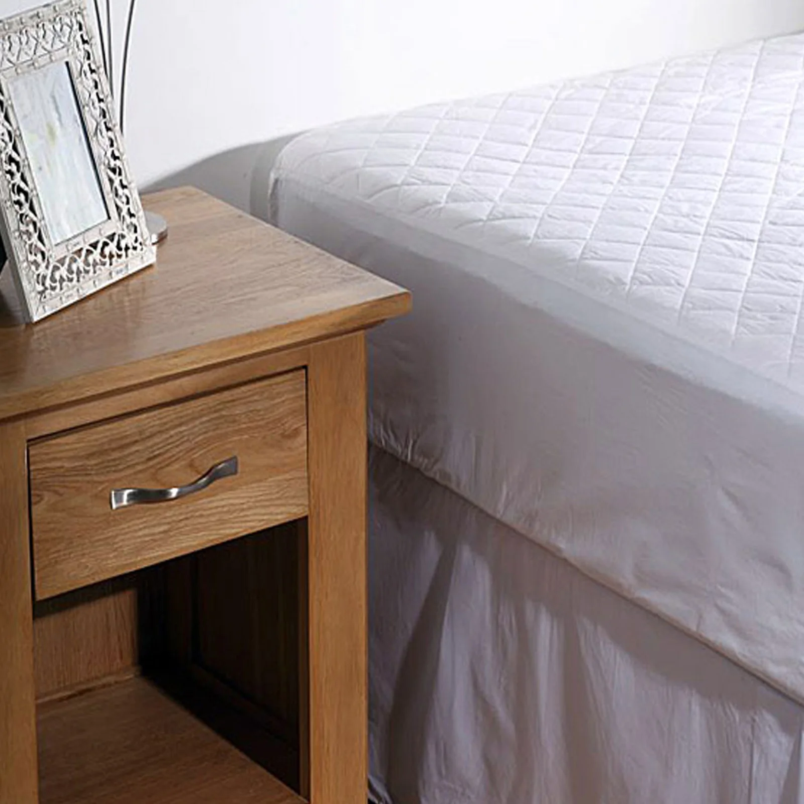 100% COTTON Quilted Mattress Protector 35cm Wall KING SINGLE