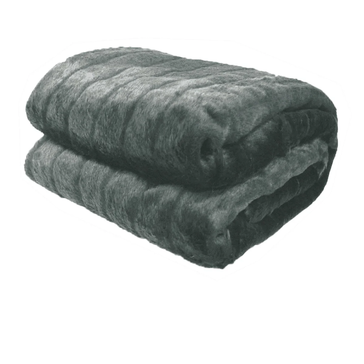 Faux Fur Animal Assorted Throw Rug Channel Grey