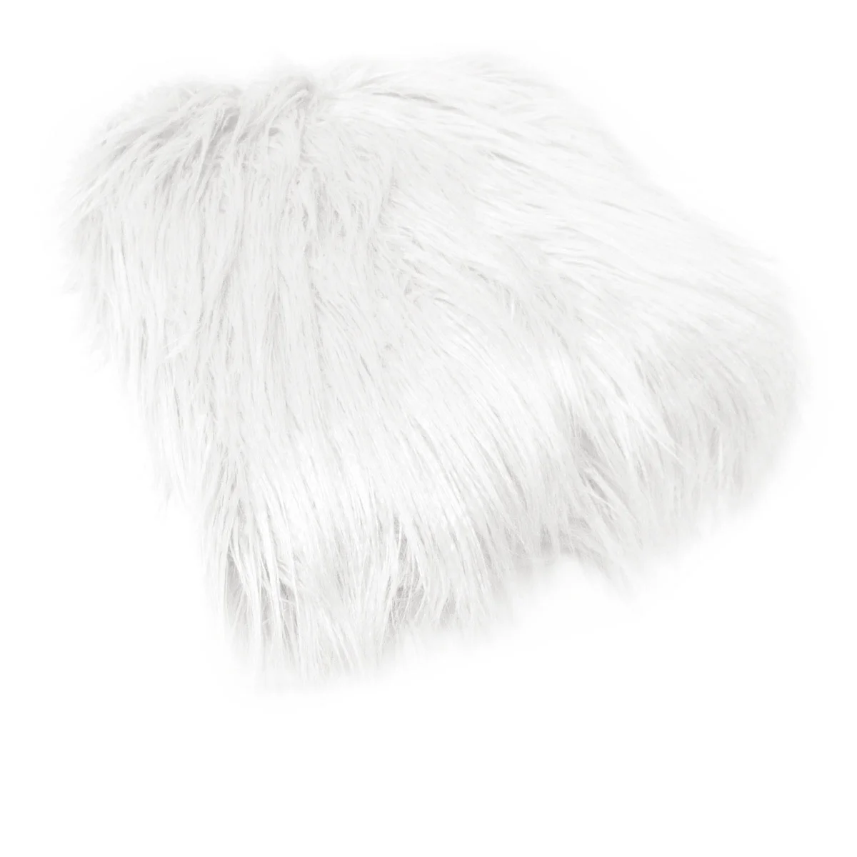 Mia Luxury Long Hair Faux Fur Throw Rug 127 x 152 cm White
