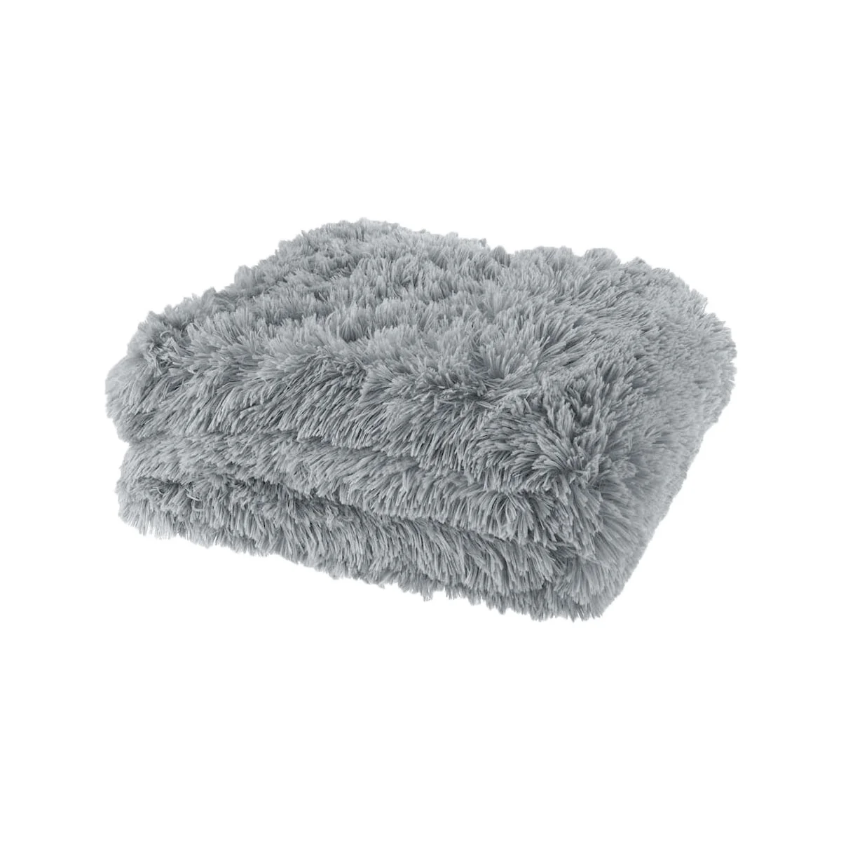Lucia Nutural Collection Shaggy Throw Rug 127 x 152cm Grey