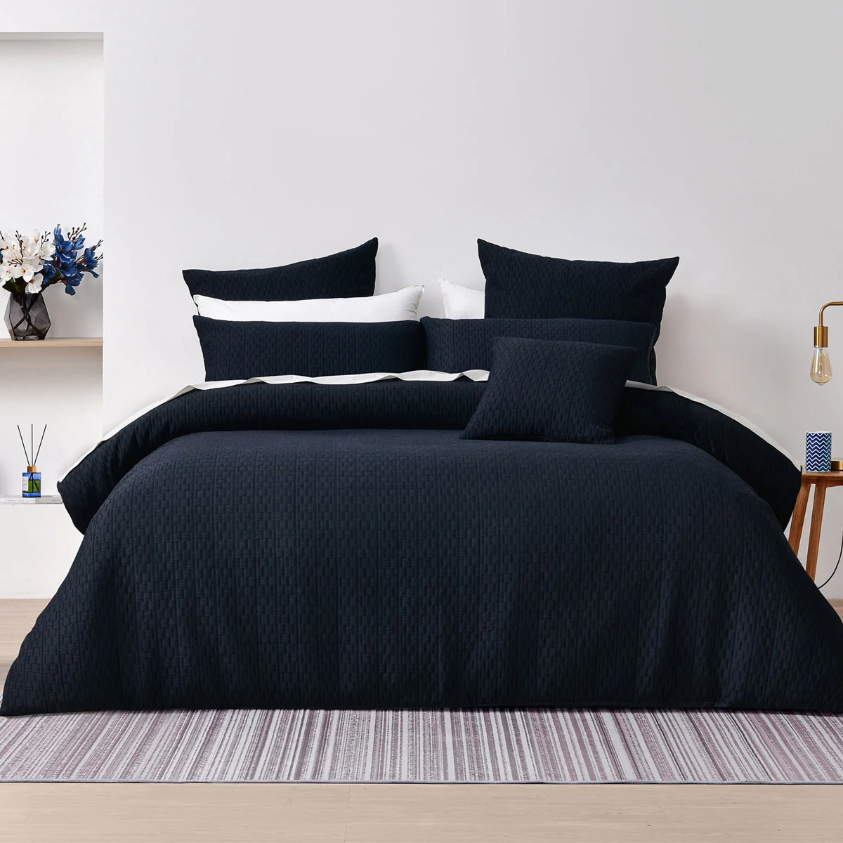 Bianca Burleigh Ink Jacquard Quilt Cover Set King