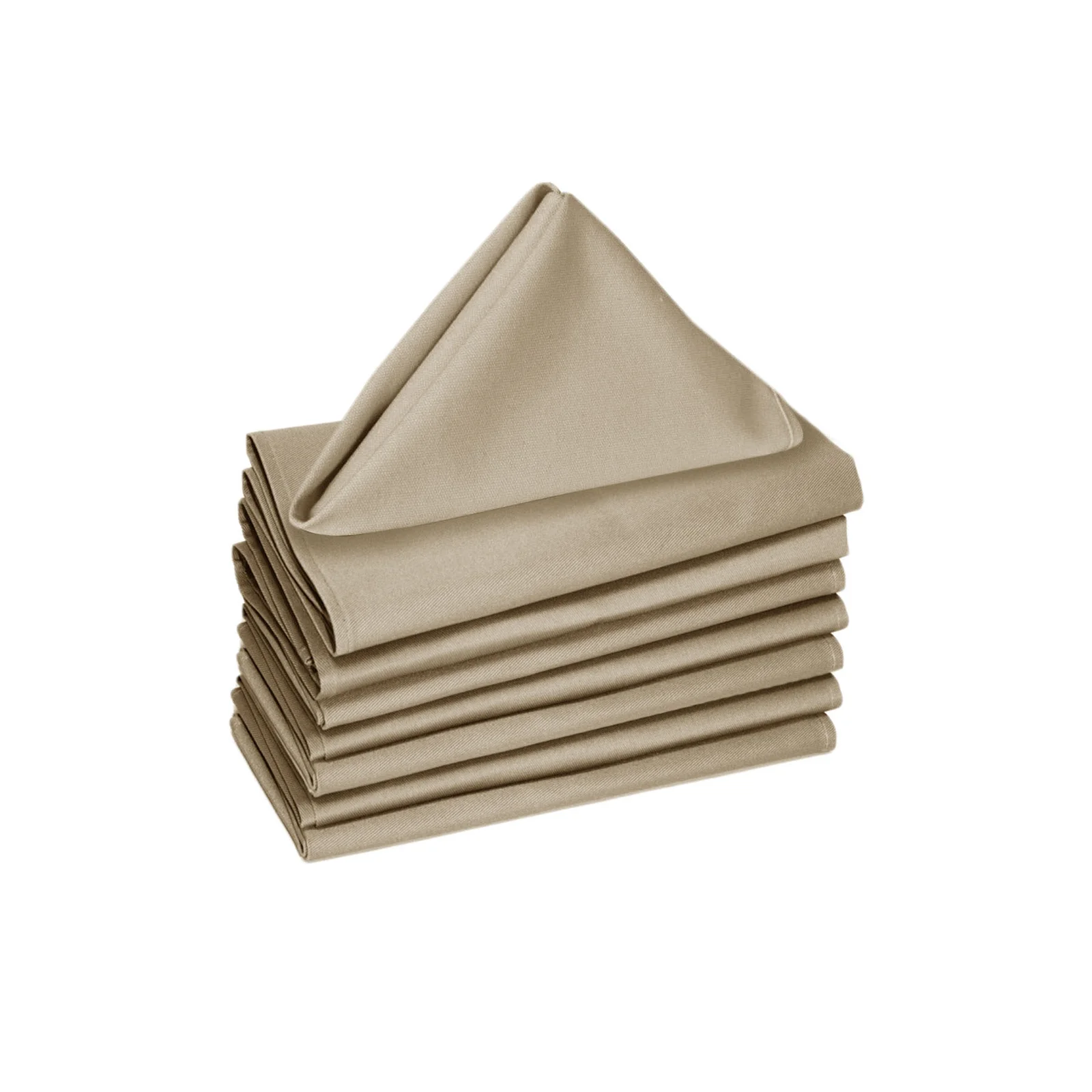 Hoydu Set of 8 Cotton OR Poly Cotton Napkins Warm Sand