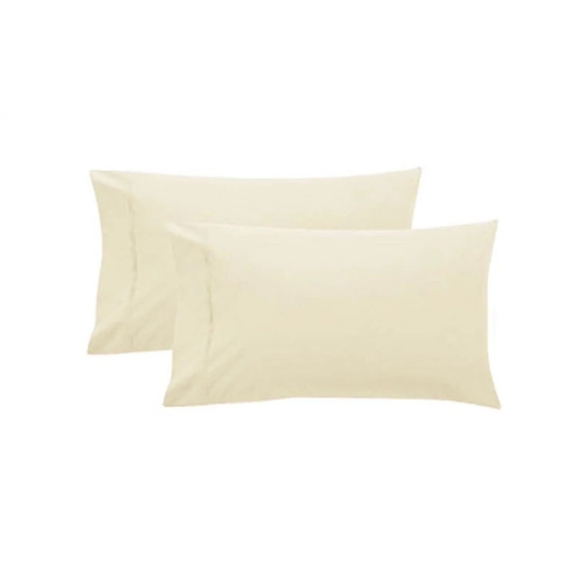 Pair of Pure Cotton 250TC Standard Pillowcases Cream