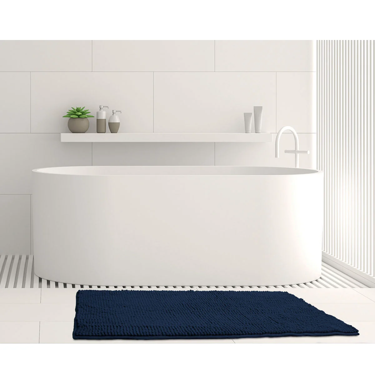 Toggle Microfiber Bath Mat Medium Navy