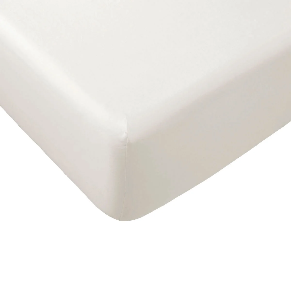 Essentially Home Living Polyester Cotton Fitted Sheet 33cm Wall Queen Ivory