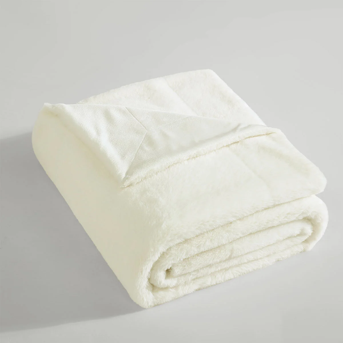 Ardor Benz Faux Fur Soft Plush Throw Rug 130x170cm Cream