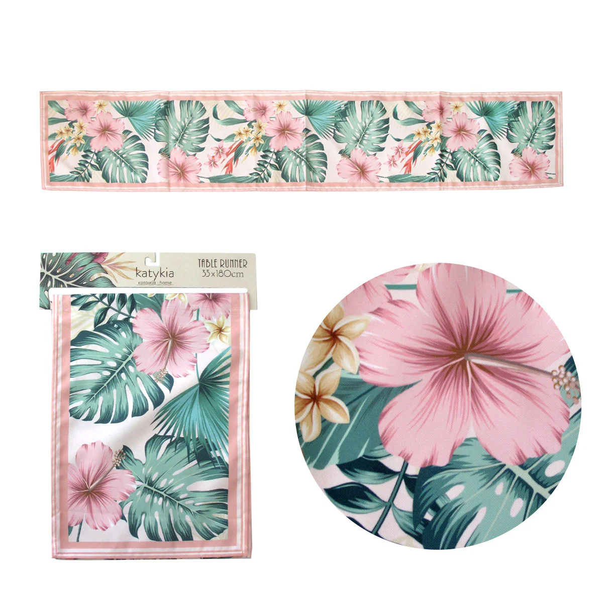 Katykia Vintage Tropical Table Runner 33 x 180cm