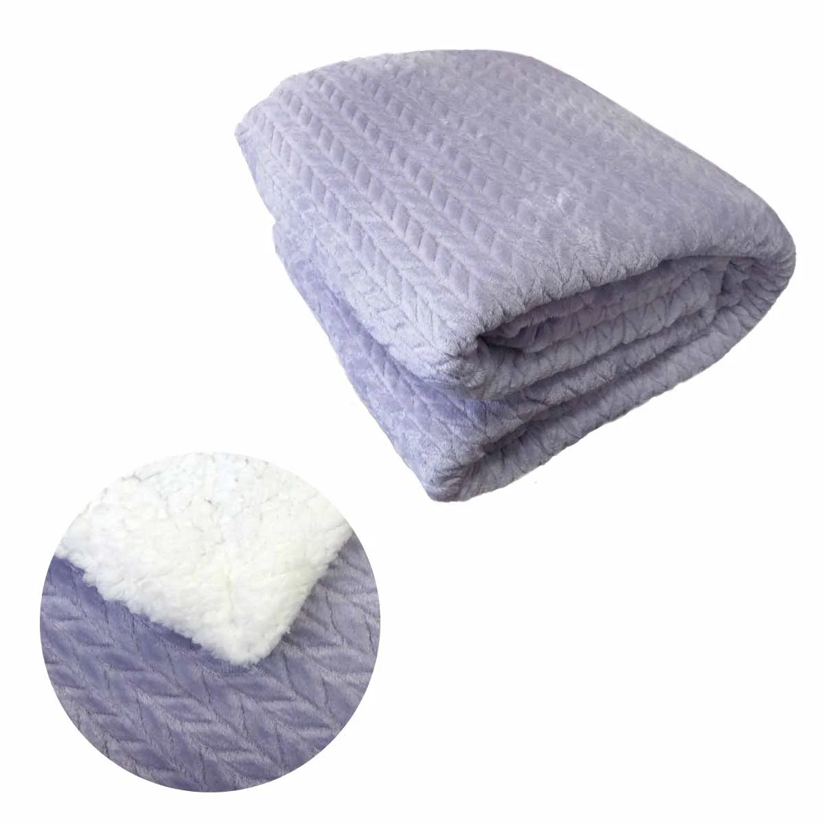 Ardor Liam Lilac Winter Fleece Blanket with Sherpa Reverse 150x200cm