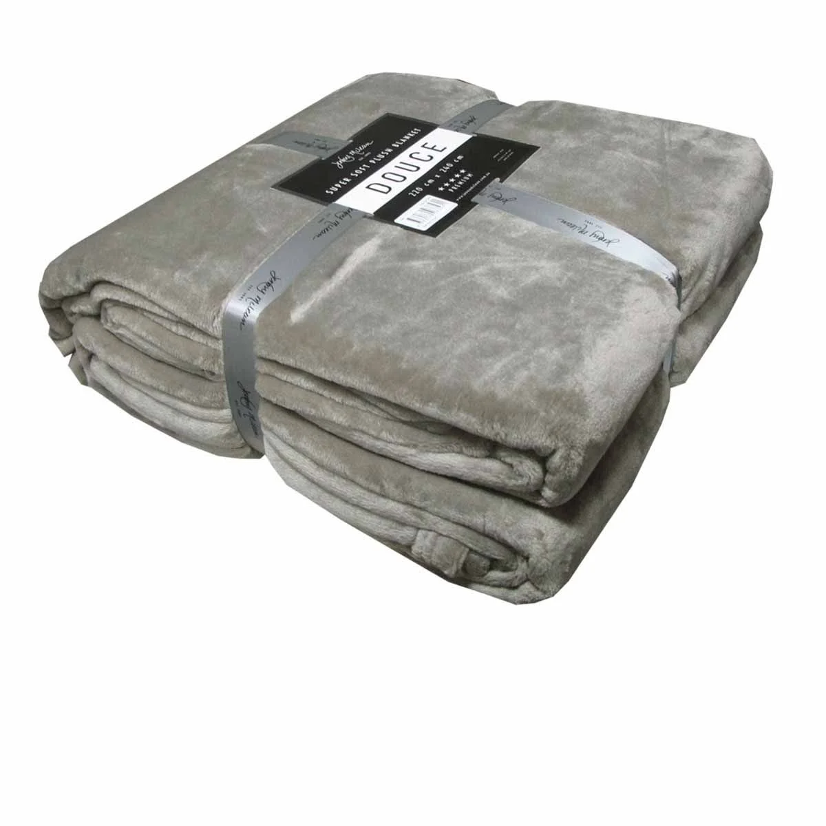 Jenny Mclean 300GSM Douce Super Soft Plush Blanket 220 x 240 cm Tan