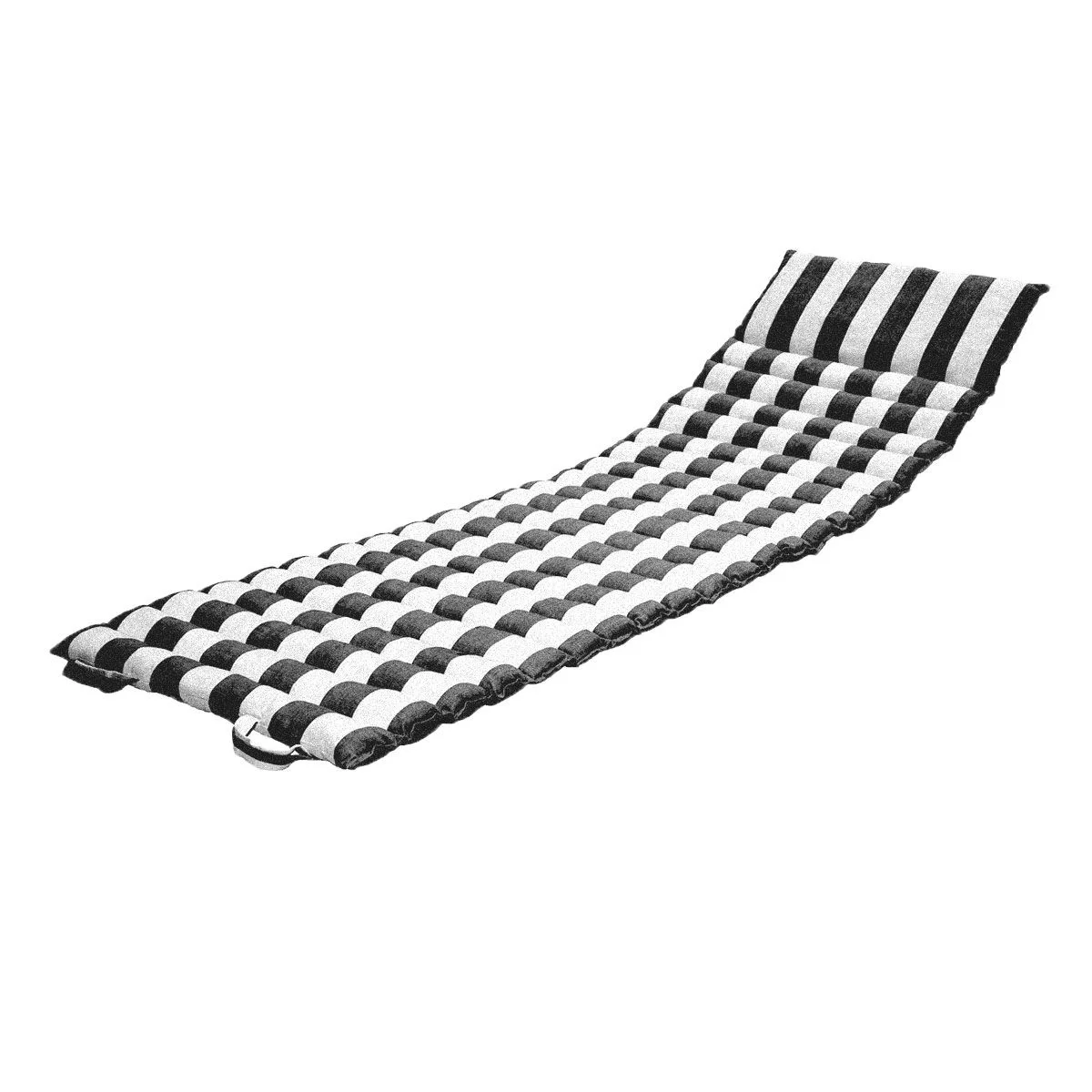 Rans Black Alfresco Cotton Outdoor Indoor Lounge Mat 62 x 194 cm
