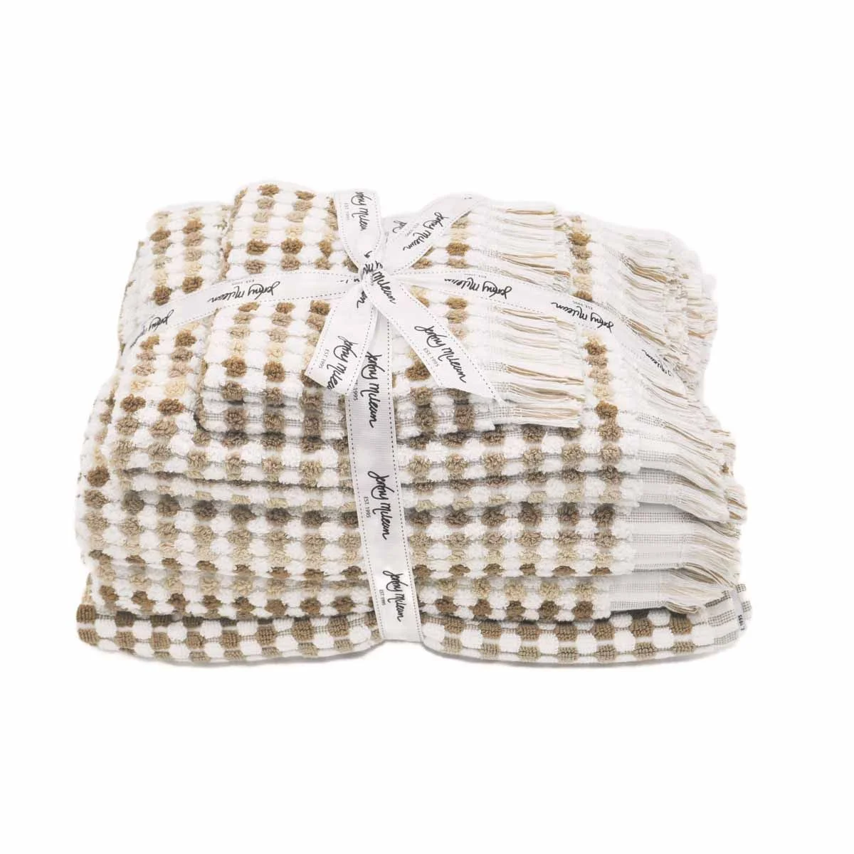 Jenny Mclean Pom Pom Cotton Set of 7 Towel Set Natural Tones