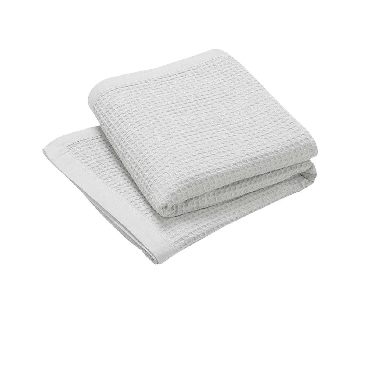 Living @ Home 350gsm 100% Cotton Breathable Waffle Blanket Single 180 x 230 cm White