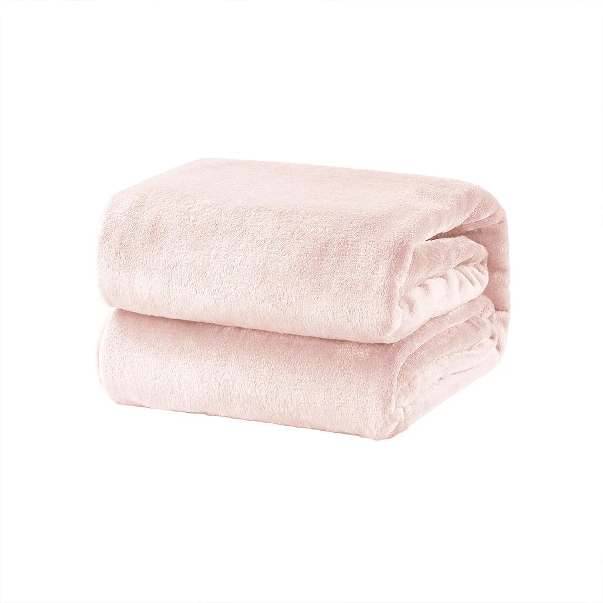 Super Soft Micro Flannel Plush Blanket Single 150 x 220 cm Blush