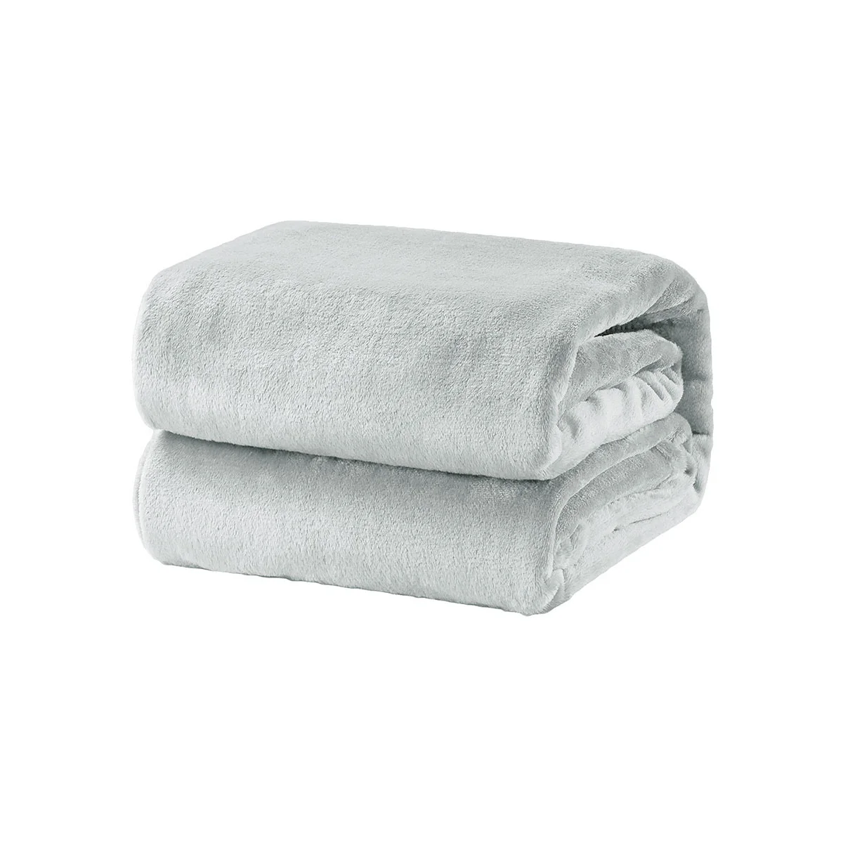Super Soft Micro Flannel Plush Blanket Single 150 x 220 cm Grey