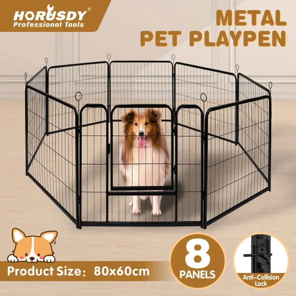  Pet Dog Playpen Puppy Exercise Cage Enclosure Fence Metal Outdoor 8 Panel