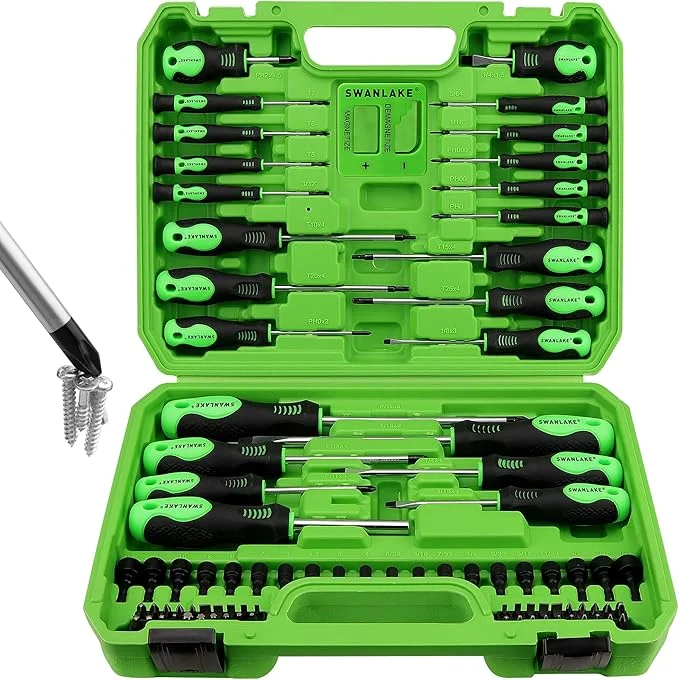 SWANLAKE 86-Piece Magnetic Screwdriver Set Nut Drivers Replaceable Screwdriver Bits