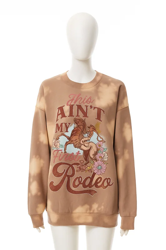 Mineral Wash Graphic Sweatshirt Mocha S