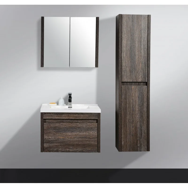 Alexandra wall hung bathroom vanity in Silver Oak