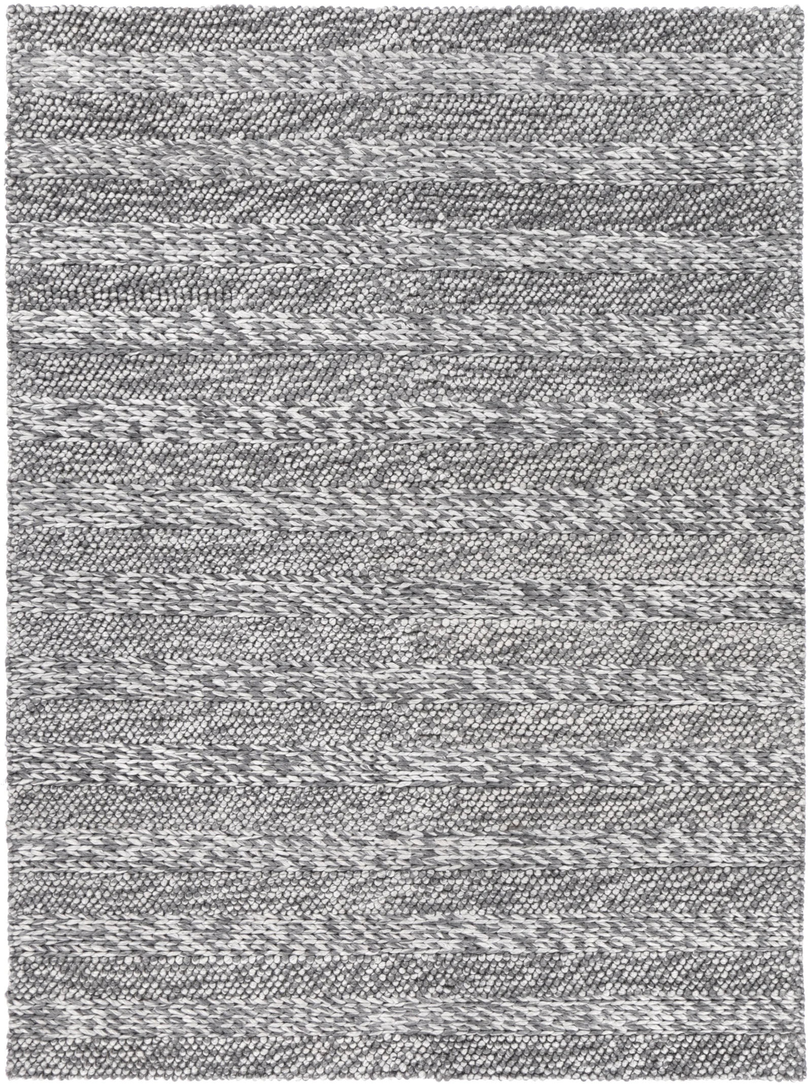 Harlow Ringlets Charcoal Wool Blend Rug 200x290