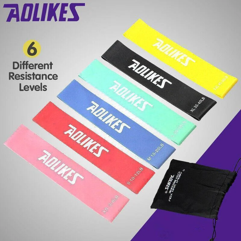 Aolikes Resistance Bands Power Heavy Strength Exercise Fitness Gym Yoga - Black 500*50*1.1 (35-40 lbs)