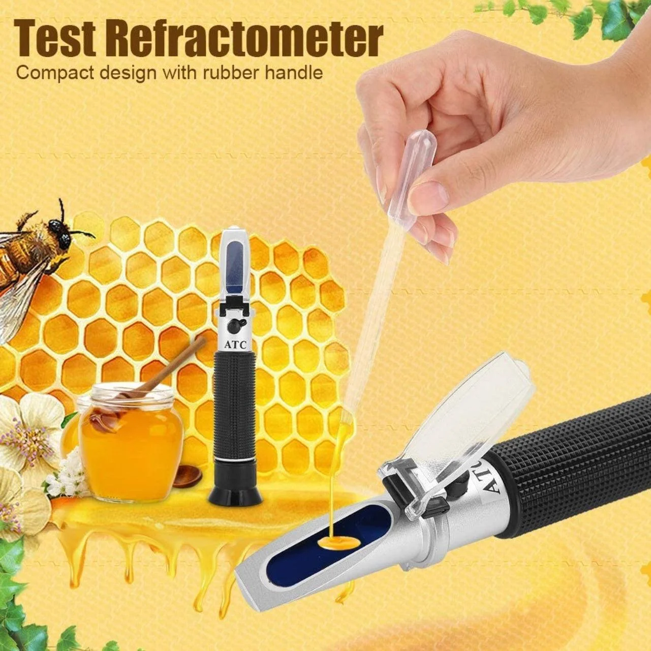 58-90% Honey Refractometer Calibration Refractometer Honey Moisture Meter Au