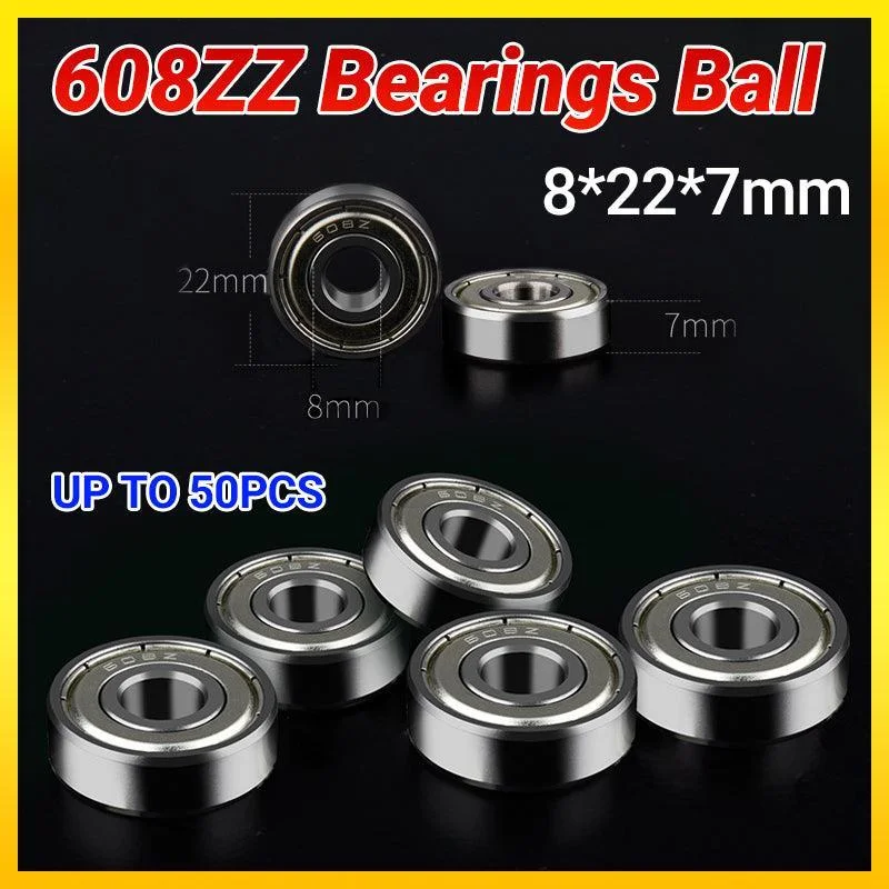 608ZZ ABEC-5 Ball Bearings 8x22x7mm for CNC 3D Printers Skateboards 10 to 50pcs - 10PCS