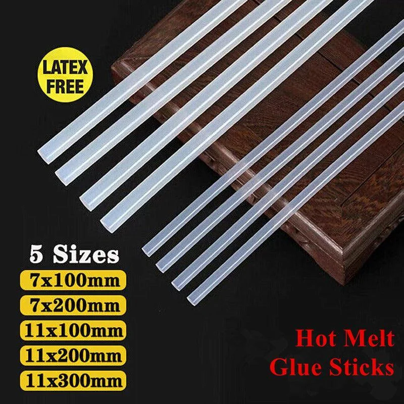 Clear Hot Melt Glue Sticks Adhesive Craft Stick for DIY Glue Tool 7mm 11mm - 7mm x 200mm 10pcs