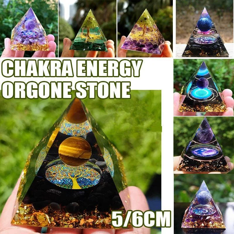 Amethyst Crystal Sphere Orgonite Pyramidamp Obsidians - Purple(50mmx50mm)