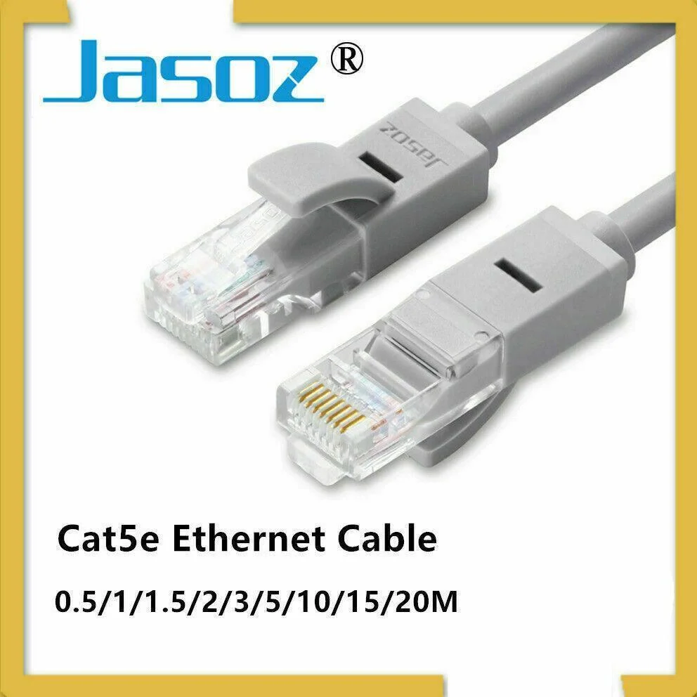 Jasoz Cat5E Ethernet Network Cable Lan Router Internet Patch 1 2 3 5 10 15 20M - 0.5 m