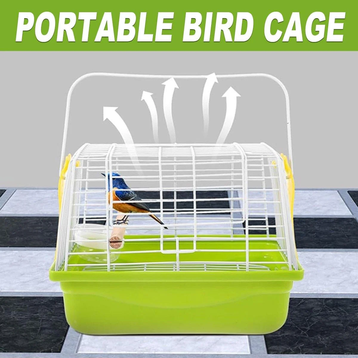 Portable Parrot Exterior Cage Small Bird Cage Outdoor Flight Cage for Pets