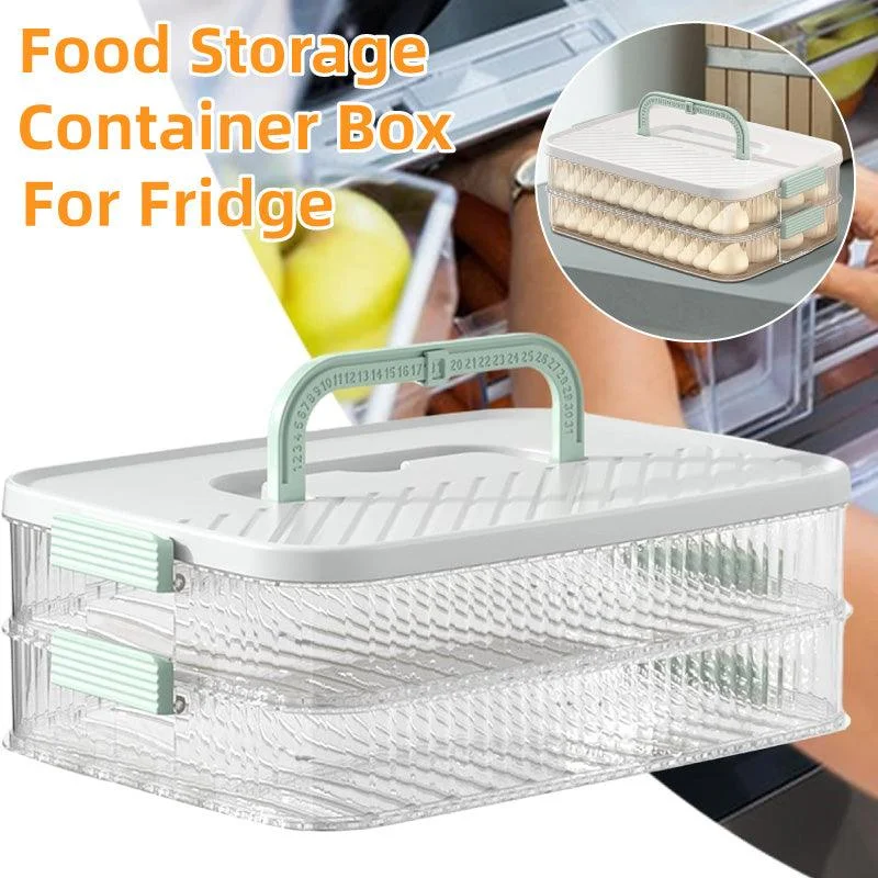 Multi Layer Dumpling Storage Box Refrigerator Freezer Organizer for Wonton