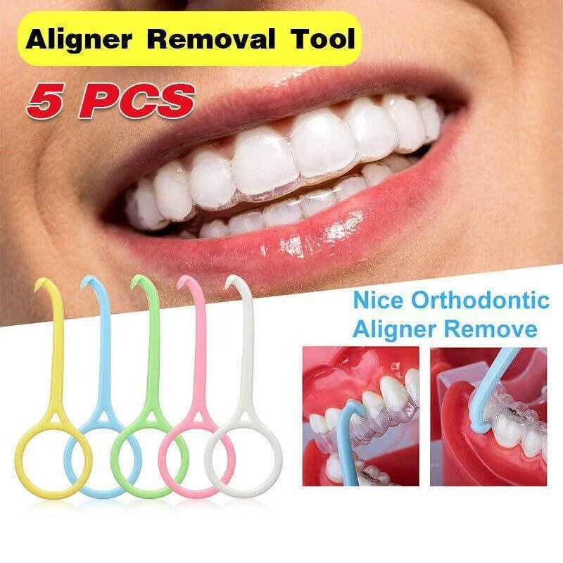 5PCS Aligner Remover Tool Hook Kit for Invisible Braces and Retainer Handling