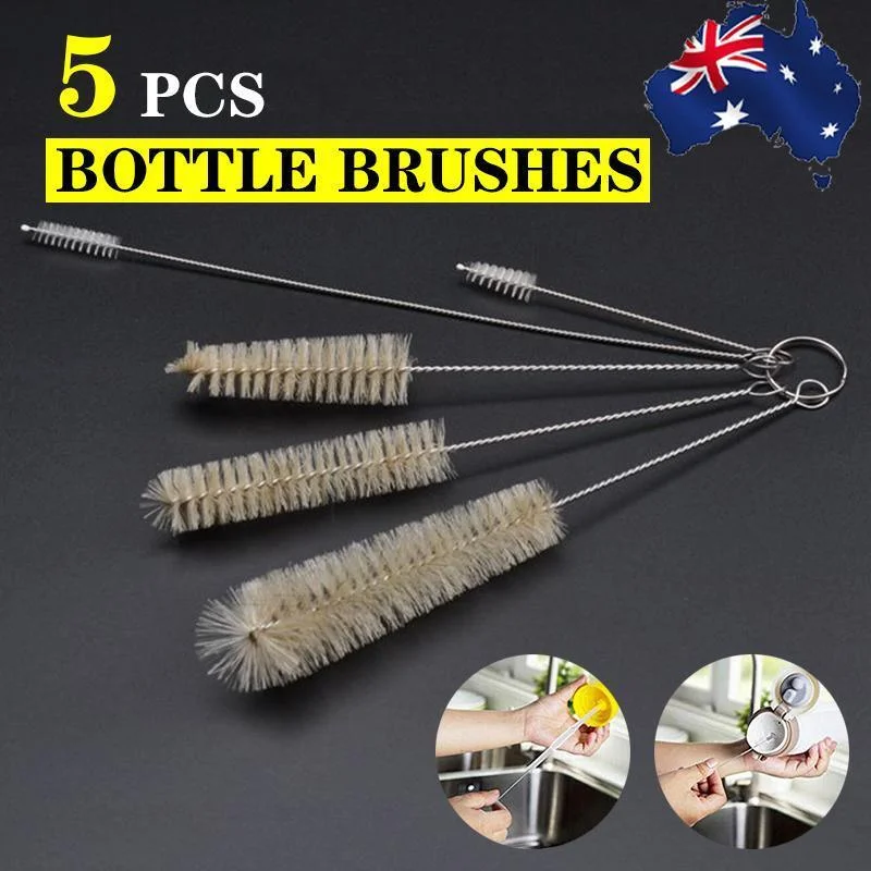 5PCS Bottle Cleaning Brush Set for Glass Straws Tubes Bottles Narrow Neck Cups