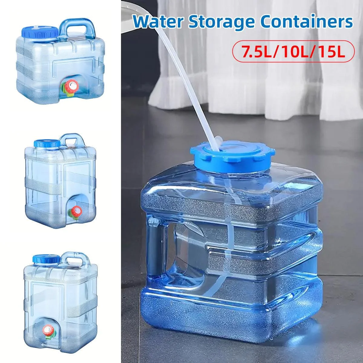 Outdoor Water Bucket Household Storage Car Water Tank Drinking Water Storage - 15L