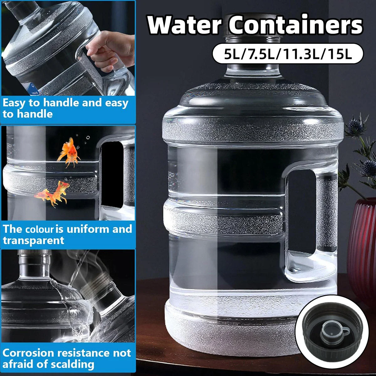 Water Storage Jugs Water Bucket Pure Water Barrel Portable Water Tank Water - 5L