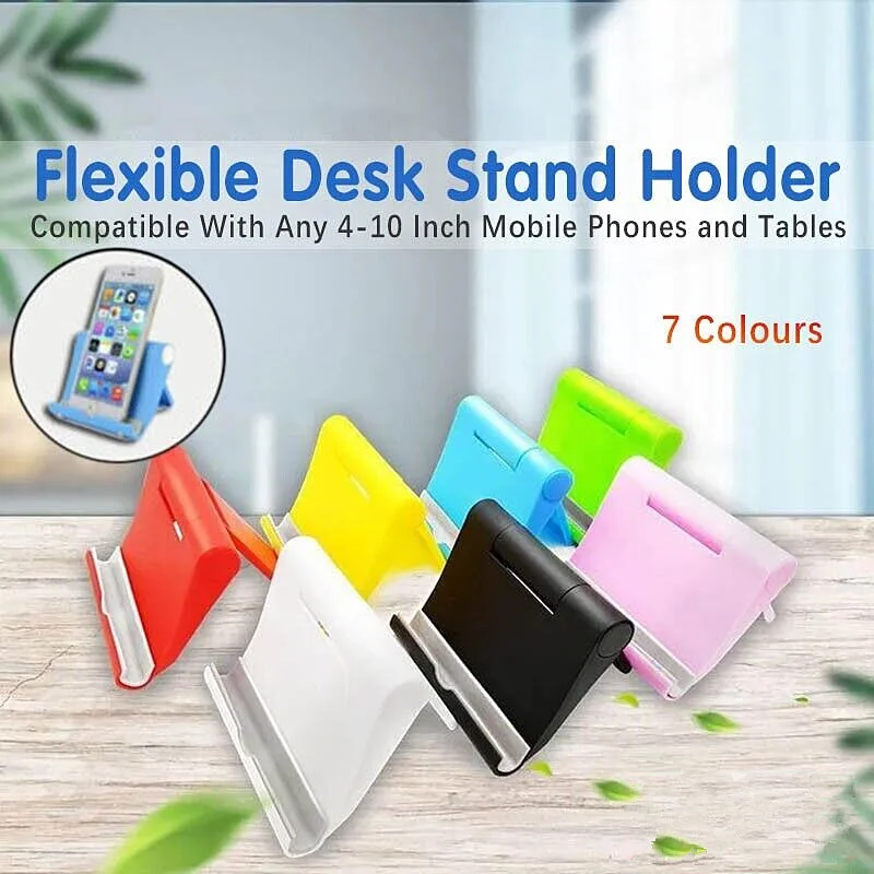 Desk Stand Holder for Mobile Phone Tablet iPad iPhone Samsung Universal Mount - Pink