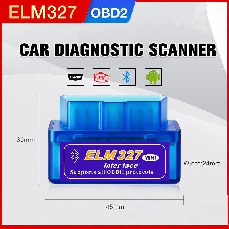 Bluetooth OBD2 ELM327 Car Scanner IOS Android Diagnostic Auto Scan Tool OBDII
