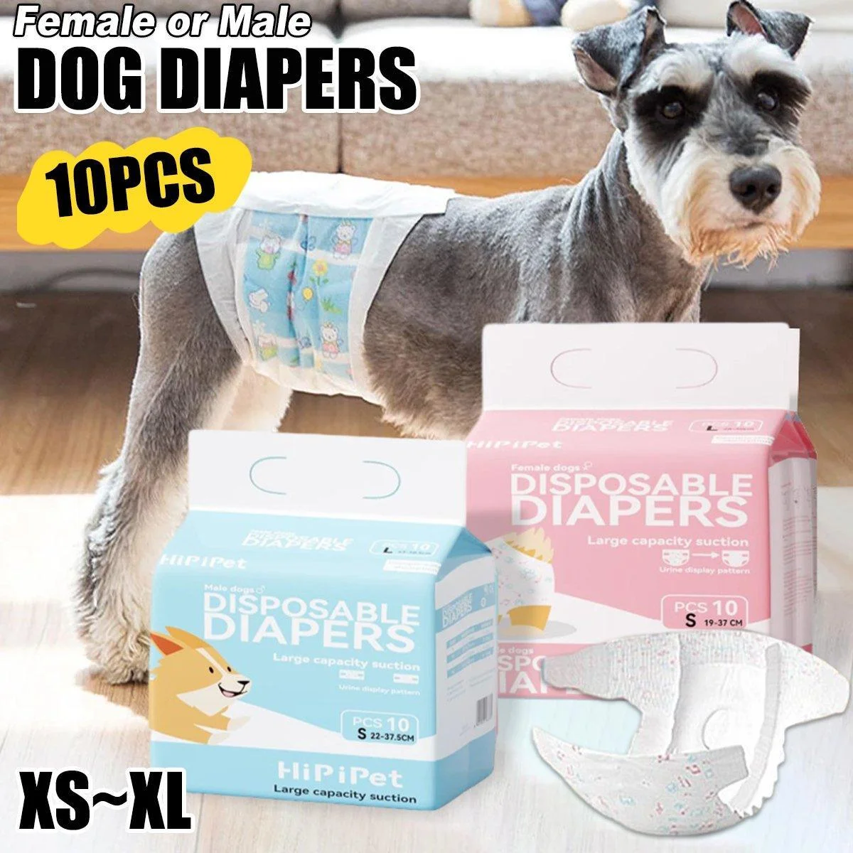 Dog Physiological Pants Pet Diaper Underwear for Hygiene and Incontinence Management - Male - XL