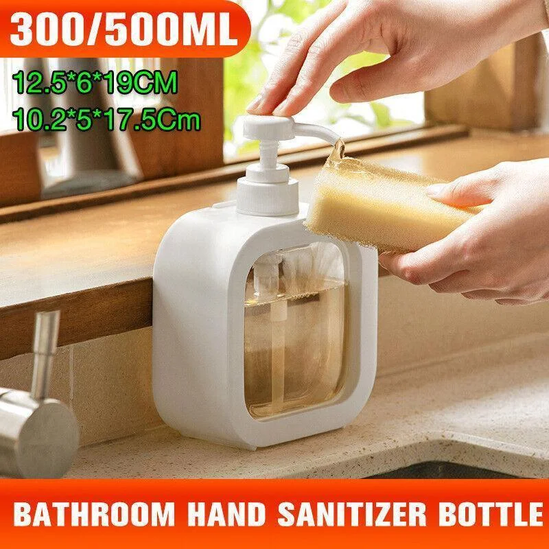Plastic Pump Bottles For Bathroom Soap Shampoo Cream Lotion Dispenser Bottling - 500ML