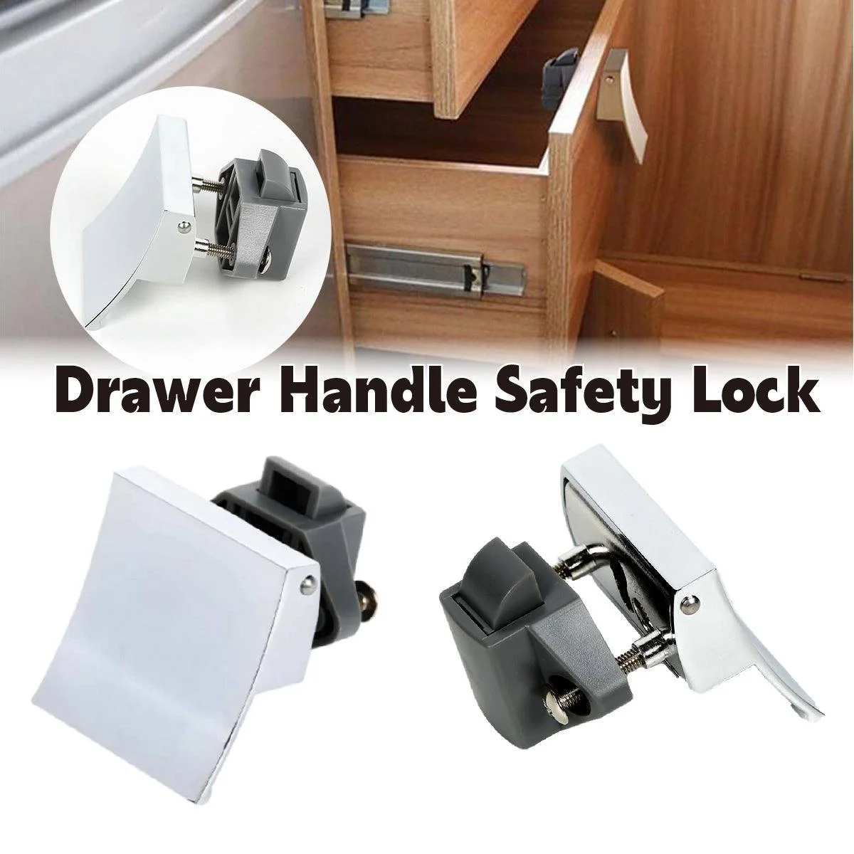 RV Caravan Yacht Cabinet Drawer Handle Locking Latch Accessory