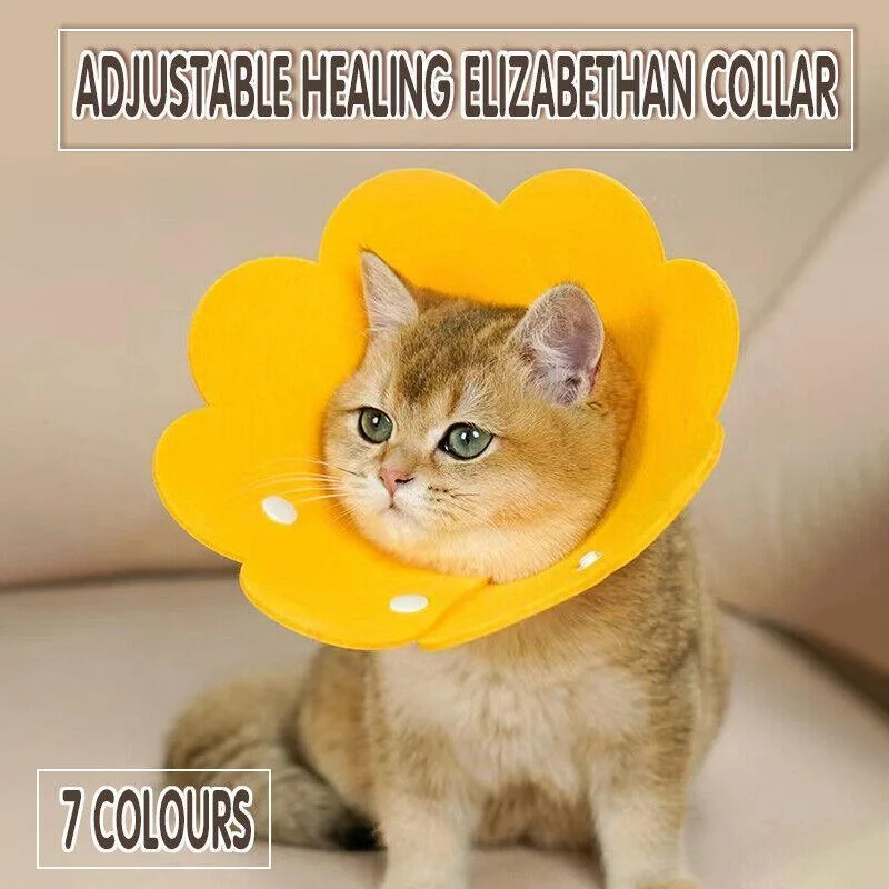 Pet Dog Cat Adjustable Soft Healing Elizabethan Collar Cone Medical Protective - Green